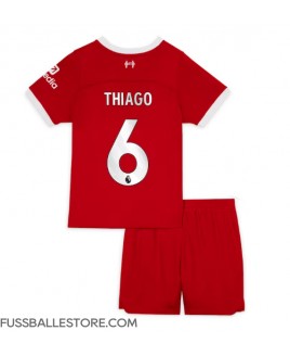 Günstige Liverpool Thiago Alcantara #6 Heimtrikotsatz Kinder 2023-24 Kurzarm (+ Kurze Hosen)